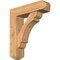 Ekena Millwork Olympic Craftsman Smooth Bracket w/ Offset Brace, Western Red Cedar, 7 1/2"W x 28"D x 32"H BKT0806X28X32OLY04SWR - alternate 1